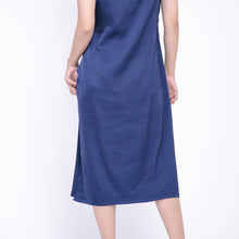 Load image into Gallery viewer, Navy Satin Night Dress