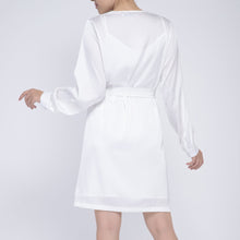 Load image into Gallery viewer, White Ocean Girl Satin Dress and Robe