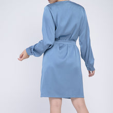 Load image into Gallery viewer, Blue Whale Satin Dress and Robe